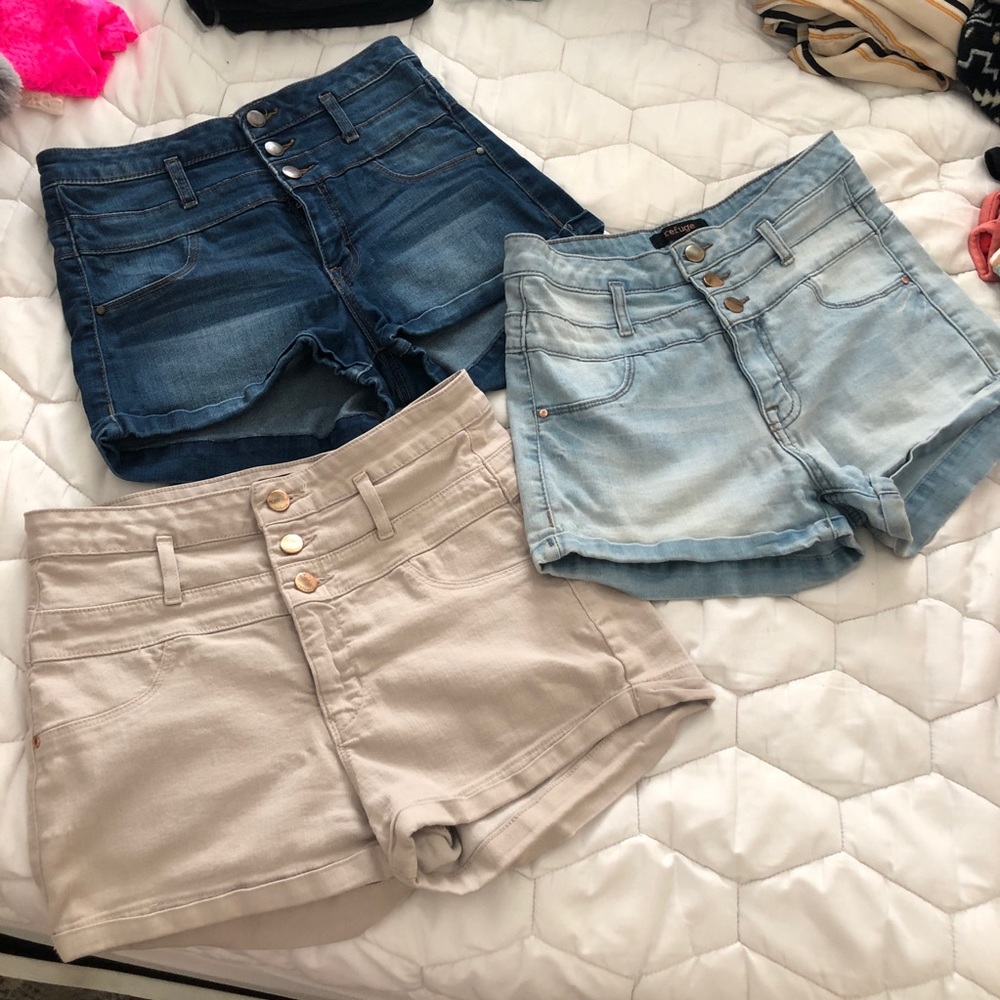 [SET of 3] Refuge high waisted shorts